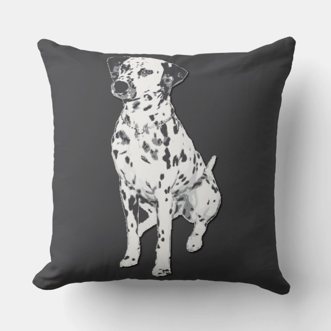 Sparky Dalmatian Dog Throw Pillow (Front)