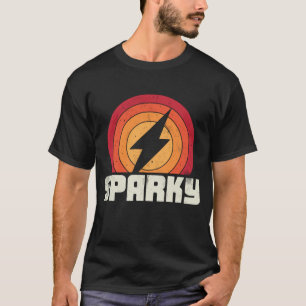 Sparky Electrician Funny Lineman Dad Retro Vintage T-Shirt