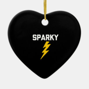 Sparky Funny Saying Sarcastic Novelty Electrician Ceramic Ornament