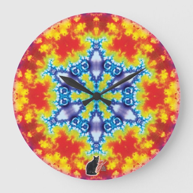 Sparky Kaleidoscope Large Clock (Front)