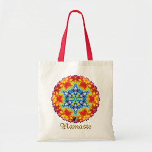 Sparky Namaste Kaleidoscope Tote Bag