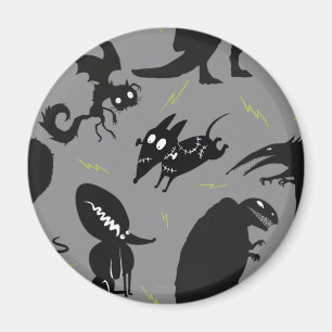 Sparky Running Silhouette Magnet
