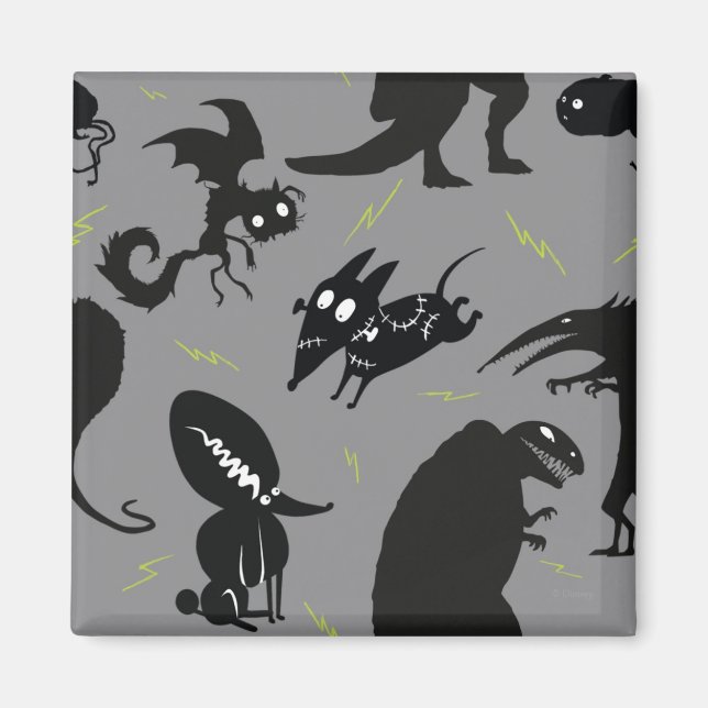 Sparky Running Silhouette Magnet (Front)