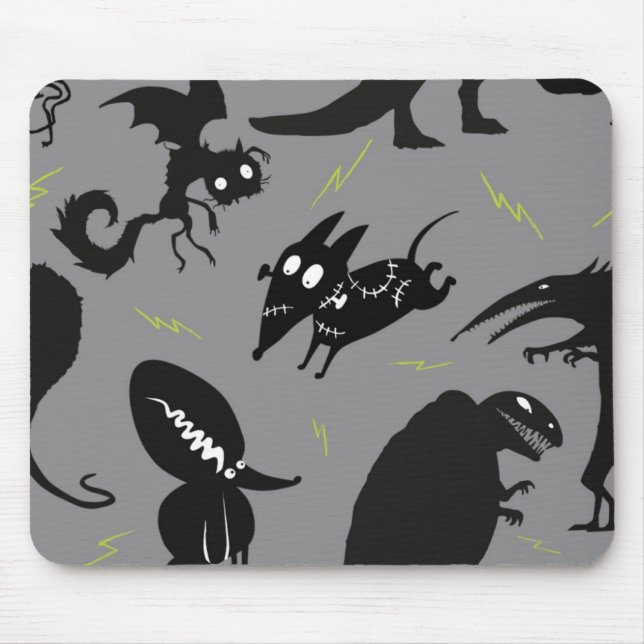 Sparky Running Silhouette Mouse Pad (Front)