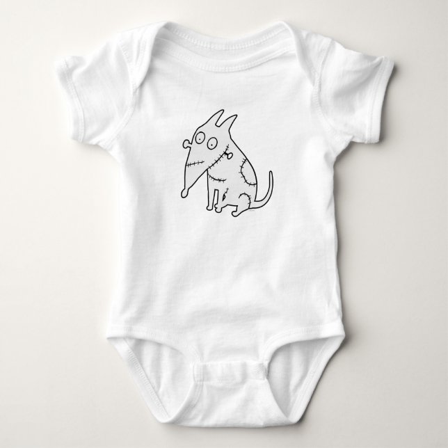 Sparky Sitting Baby Bodysuit (Front)