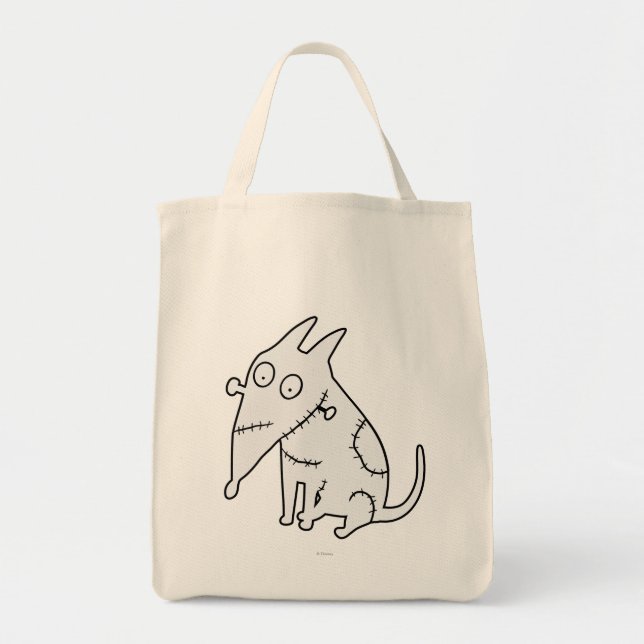 Sparky Sitting White Tote Bag (Front)