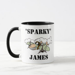 Sparky" the P-38 Lightning Cartoon Mug