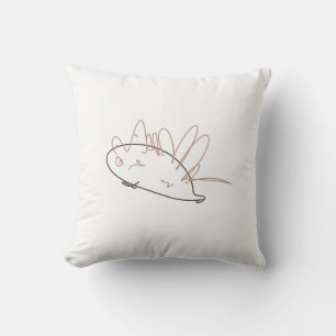 Sparky the Scruffy Hedgehog - Hand Drawn Kid's Throw Pillow