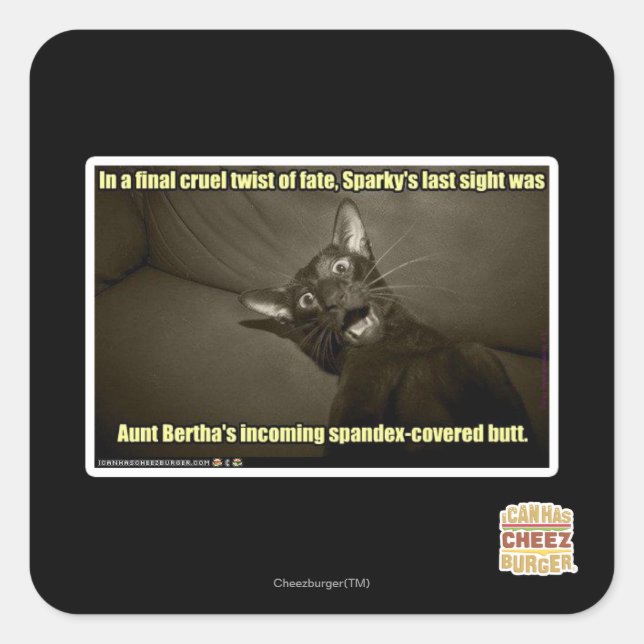 Sparky's last sight square sticker (Front)