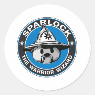 Sparlock the Warrior Wizard Classic Round Sticker