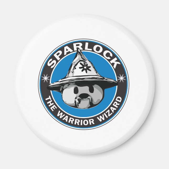 Sparlock the Warrior Wizard Magnet (Front)