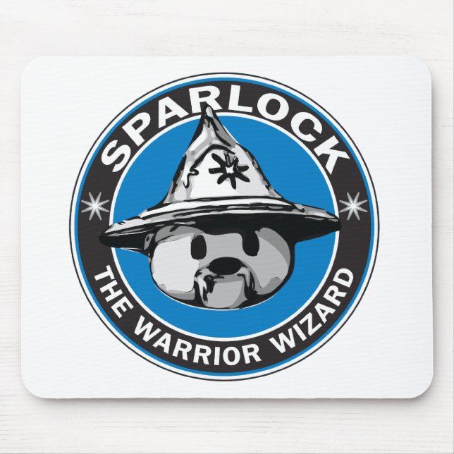 Sparlock the Warrior Wizard Mouse Pad (Front)
