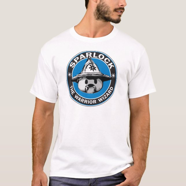 Sparlock the Warrior Wizard T-Shirt (Front)