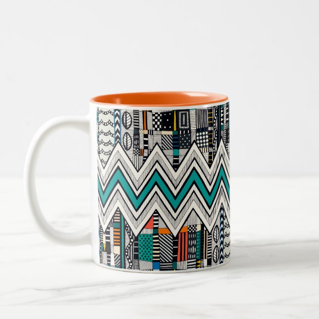 SPARRE teal Two-Tone Coffee Mug (Left)