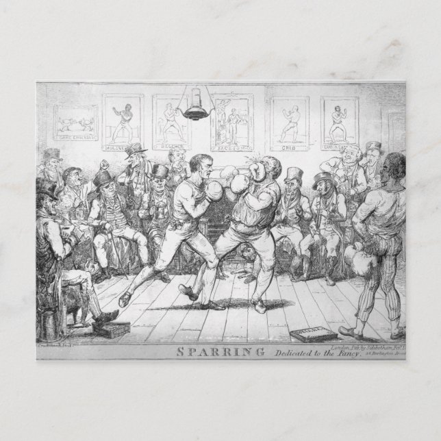 Sparring, 1817 postcard (Front)