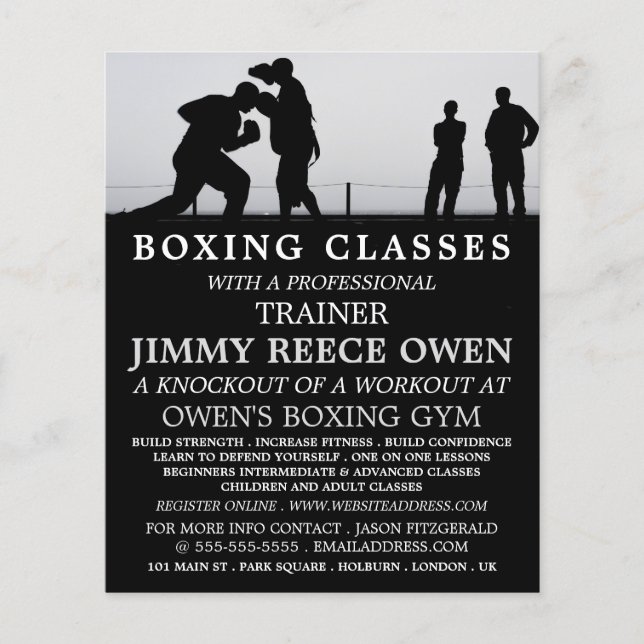 Sparring Match, Boxing Class Advert Flyer (Front)