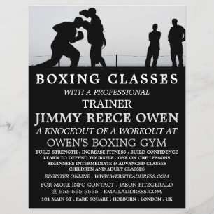 Sparring Match, Boxing Class Advert Flyer