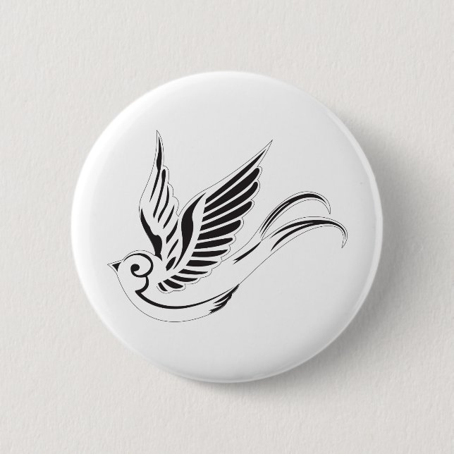 Sparrow 2 Inch Round Button (Front)