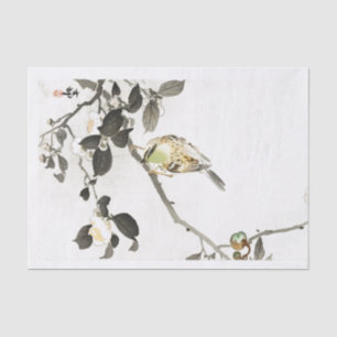 SPARROW AND CHERRY BLOSSOM Tissue Paper