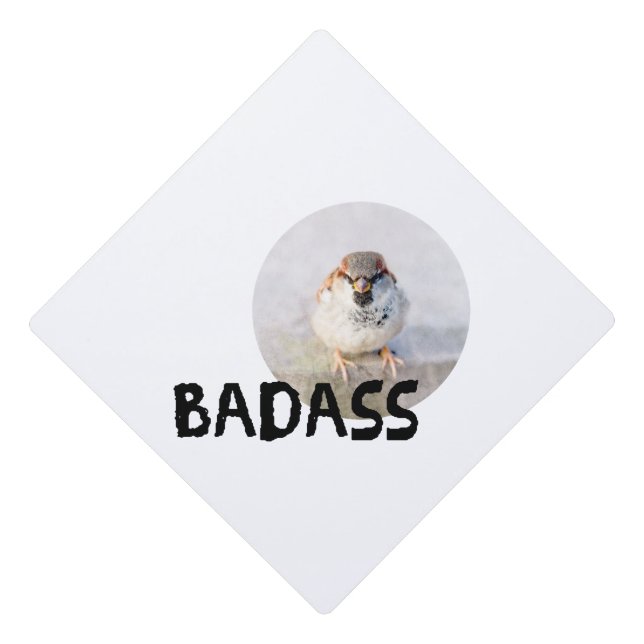Sparrow - Badass Graduation Cap Topper (Front)