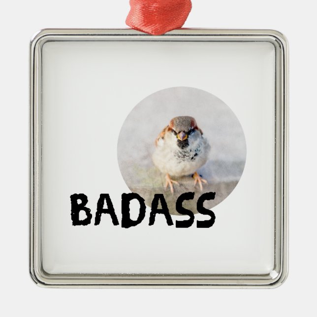 Sparrow - Badass Metal Ornament (Front)