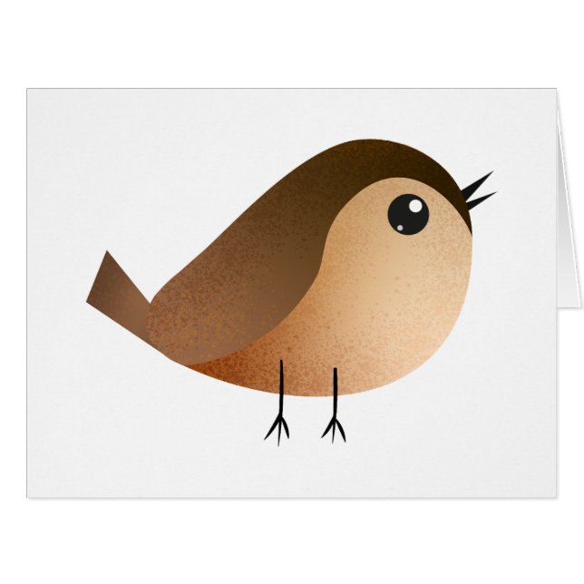 Sparrow Bird Cartoon  (Front Horizontal)