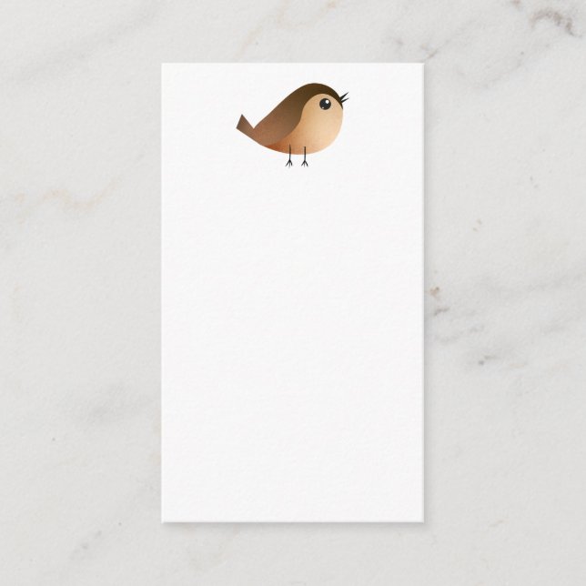 Sparrow Bird Cartoon Advice Card (Front)