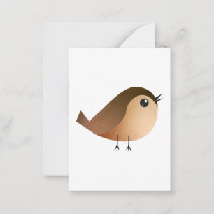 Sparrow Bird Cartoon  Advice Card