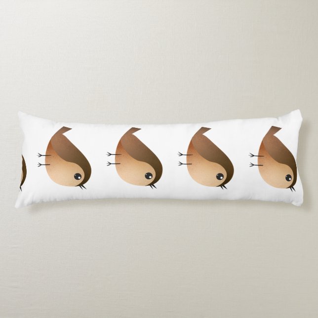 Sparrow Bird Cartoon  Body Pillow (Front)
