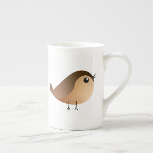 Sparrow Bird Cartoon   Bone China Mug