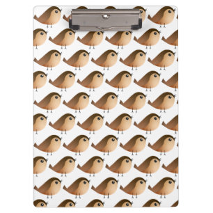 Sparrow Bird Cartoon Clipboard