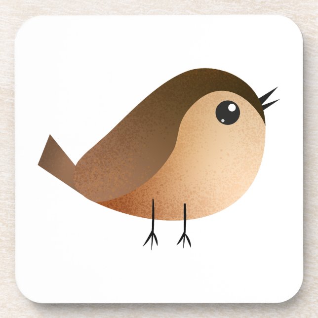 Sparrow Bird Cartoon  Coaster (Front)