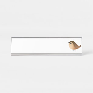 Sparrow Bird Cartoon  Desk Name Plate