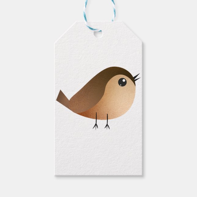 Sparrow Bird Cartoon  Gift Tags (Front)