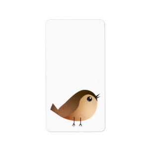 Sparrow Bird Cartoon  Label