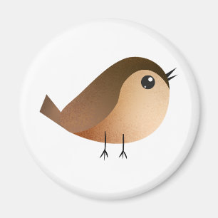 Sparrow Bird Cartoon Magnet
