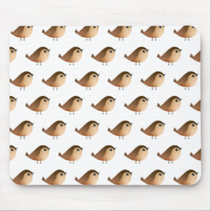 Sparrow Bird Cartoon Mouse Pad