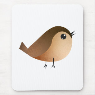 Sparrow Bird Cartoon Mouse Pad