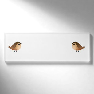 Sparrow Bird Cartoon  Name Tag