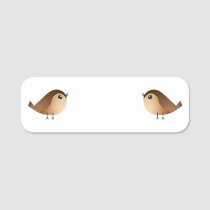 Sparrow Bird Cartoon  Name Tag