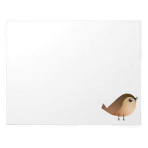 Sparrow Bird Cartoon  Notepad