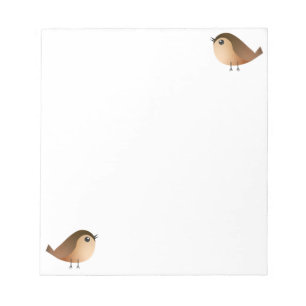 Sparrow Bird Cartoon Notepad