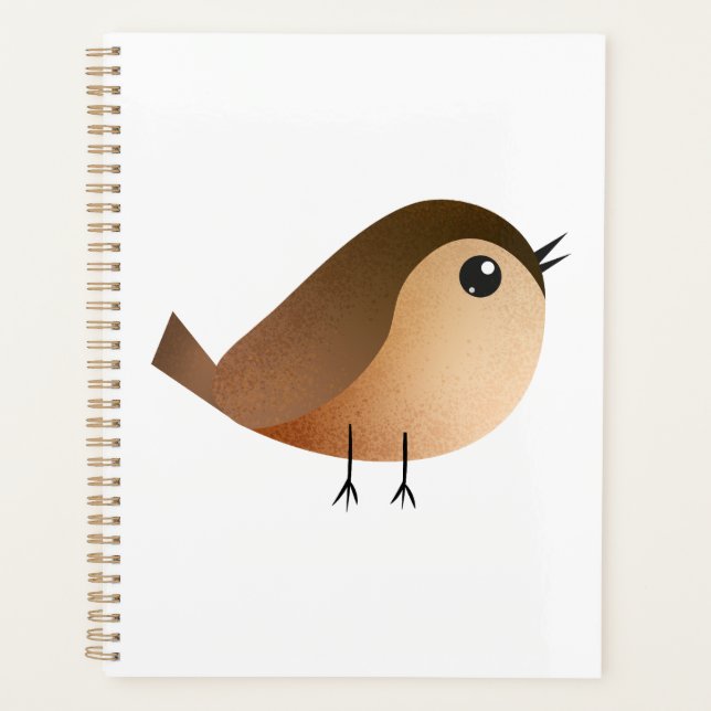 Sparrow Bird Cartoon  Planner (Front)
