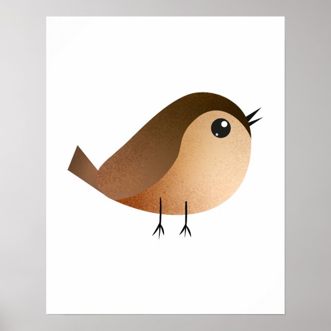 Sparrow Bird Cartoon  Poster (Front)