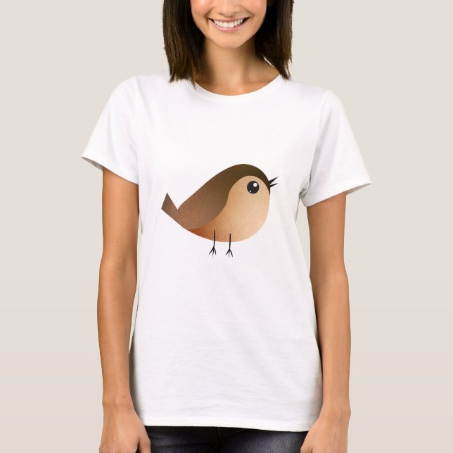 Sparrow Bird Cartoon  T-Shirt (Front)