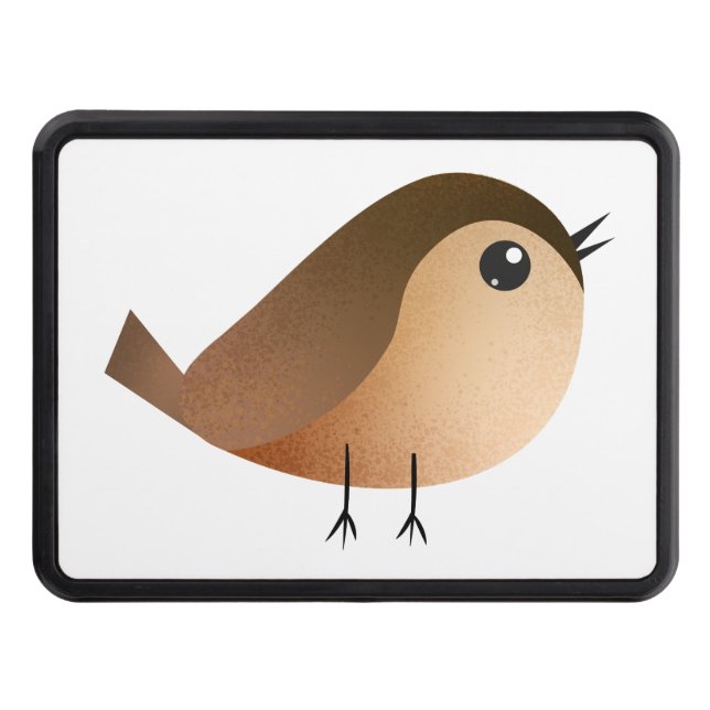 Sparrow Bird Cartoon   Trailer Hitch Cover (Front)