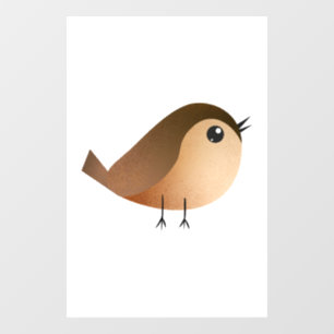 Sparrow Bird Cartoon  Window Cling