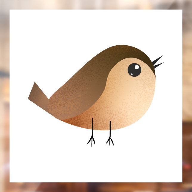 Sparrow Bird Cartoon   Window Cling (Sheet 2)