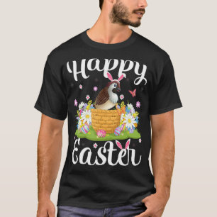 Sparrow Bird Easter Egg Hunting Floral Sparrow Eas T-Shirt