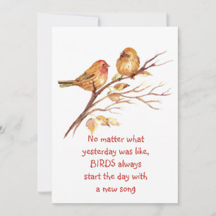 Sparrow Bird Inspirational Encouraging Quote  Card
